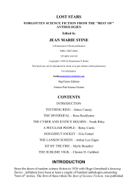 Stine, Jean Marie — Lost Stars Forgotten Sci-Fi