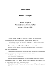 Sawyer, Robert J — Shed Skin