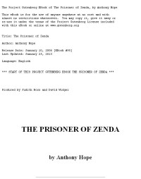Hope Anthony — The Prisoner of Zenda