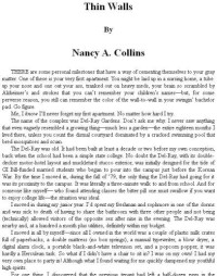 Collins, Nancy A — Thin Walls