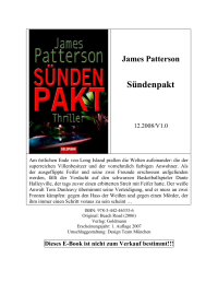 Patterson James — Sündenpakt