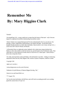 Clark, Mary Higgins — Remember Me