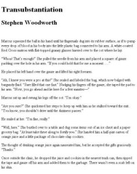 Woodworth Stephen — Transubstantiation
