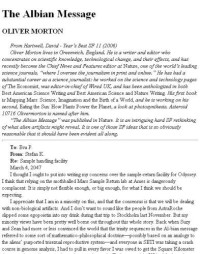 Morton Oliver — The Albian Message