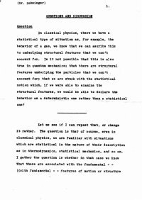 Sohwinger — Questions and Disscussion