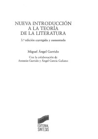 Garrido Gallardo Miguel Angel — Nueva Introduccion A La Teoria De La Literatura