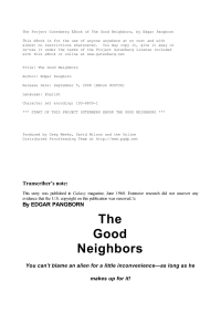 Pangborn Edgar — The Good Neighbours