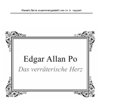 Poe, Edgar Allan — Das verräterische Herz