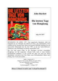 Burdett John — Die letzten Tage von Hongkong