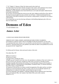 Axler James — Demons Of Eden