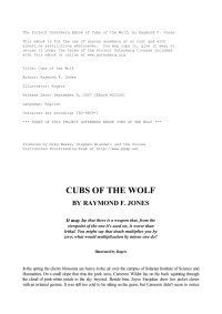 Jones Raymond — Cubs of the Wolf