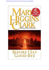 Clark, Mary Higgins — Before I Say Goodbye