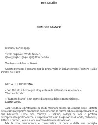 Don DeLillo — Rumore bianco