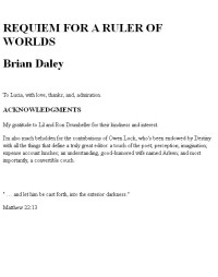 Daley Brian — Requiem for a Ruler of Worlds