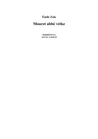 Émile Zola — Mouret abbé vétke