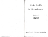 Giulio Camillo — La idea del teatro