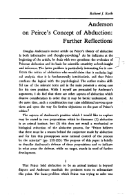 Roth Robert — Anderson on Peirce's Concept of Abduction