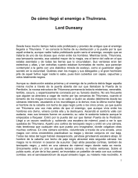 Dunsany Lord — De como llego el enemigo a Thulnrana