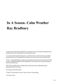 Bradbury Ray — In A Season Of Calm Weather