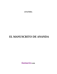 Ananda — El manuscrito de Ananda
