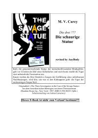 Carey, M V — Die schaurige Statue