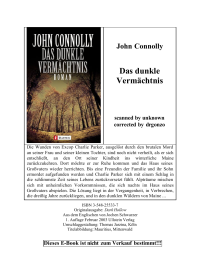 Connolly John — Das dunkle Vermächtnis