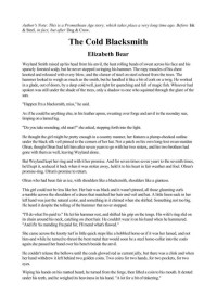 Bear Elizabeth — The cold Blacksmith