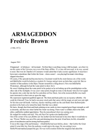 Brown Fredric — Armageddon