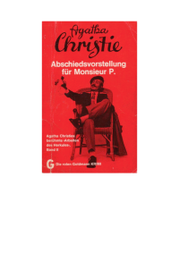 Christie Agatha — Abschiedsvorstellung für Monsieur P.