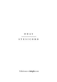 Stesicoro — Odas