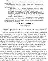Redgrove Peter — Mr. Waterman