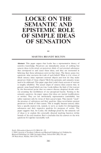 Yaffe Gideon — Locke on Semantic and Epistemic Role of Simple Ideas of Sensation
