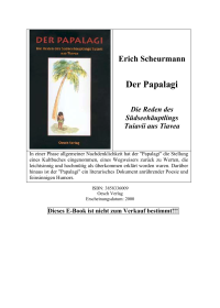 Scheurmann Erich — Der Papalagi-Die Reden des Südseehäuptlings Tuiavii aus Tiavea