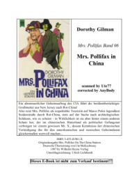 Gilman Dorothy — Mrs. Pollifax in China