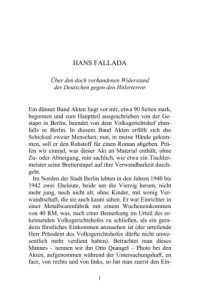 Hans Fallada — über den doch vorhandenen Widerstand der Deutschen gegen den Hitlerterror