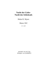 Myers, Helen R — Nacht der L