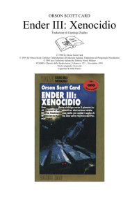 Card, Orson Scott — Ender III: Xenocidio