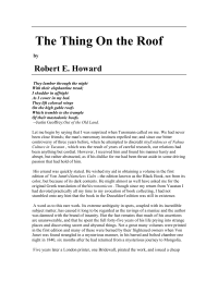 Howard, Robert Ervin — The Thing On the Roof