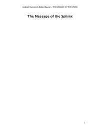 Hancock Graham — The Message of the Sphinx