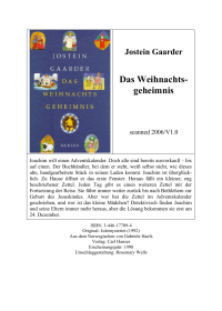 Gaarder Jostein — Das Weihnachtsgeheimnis