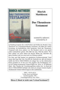 Matthiesen Hinrich — Das Theunissen-Testament