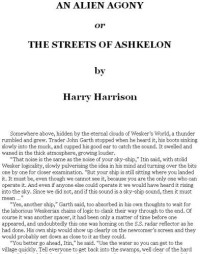 Harrison Harry — An Alien Agony