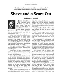 Fenwick, Daman C — Shave and a Scare Cut