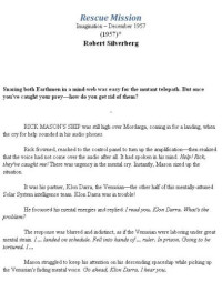 Silverberg Robert — Rescue Mission