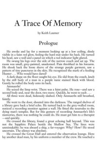 Laumer Keith — A Trace Of Memory