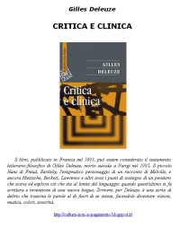 Gilles Deleuze — Critica e clinica