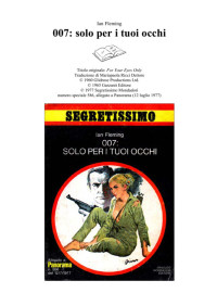 Fleming Ian — 007: Solo per i tuoi occhi