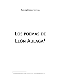 Buenaventura Ramon — Los Poemas De Leon Aulaga