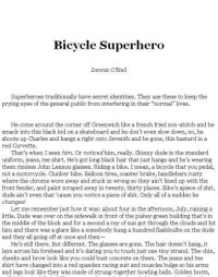 O'Neil, Dennis — Bicycle Superhero