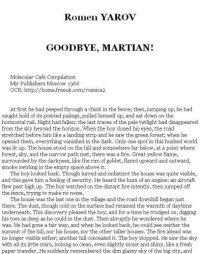Yarov Romen — Goodbye, Martian!